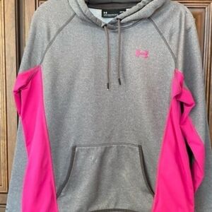 Under Armour Gray and Pink Hoodie